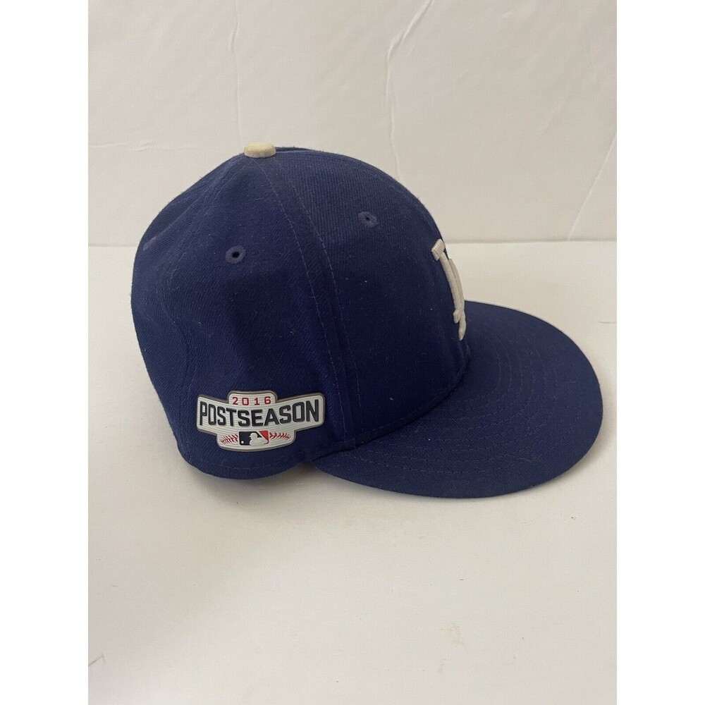 LA Dodgers Post Season 2016 New Era 59FIFTY Blue Baseball Fitted Hat Size‎ 7 1/8